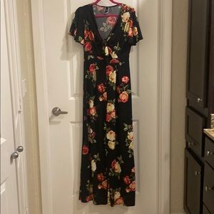 Beautiful floral peek-a-boo jumpsuit